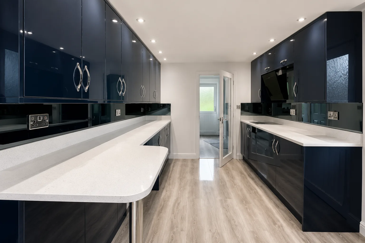 A bespoke handcrafted kitchen with an island